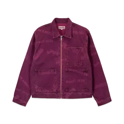Stussy Worldwide Zip Work Jacket "Fucshia"