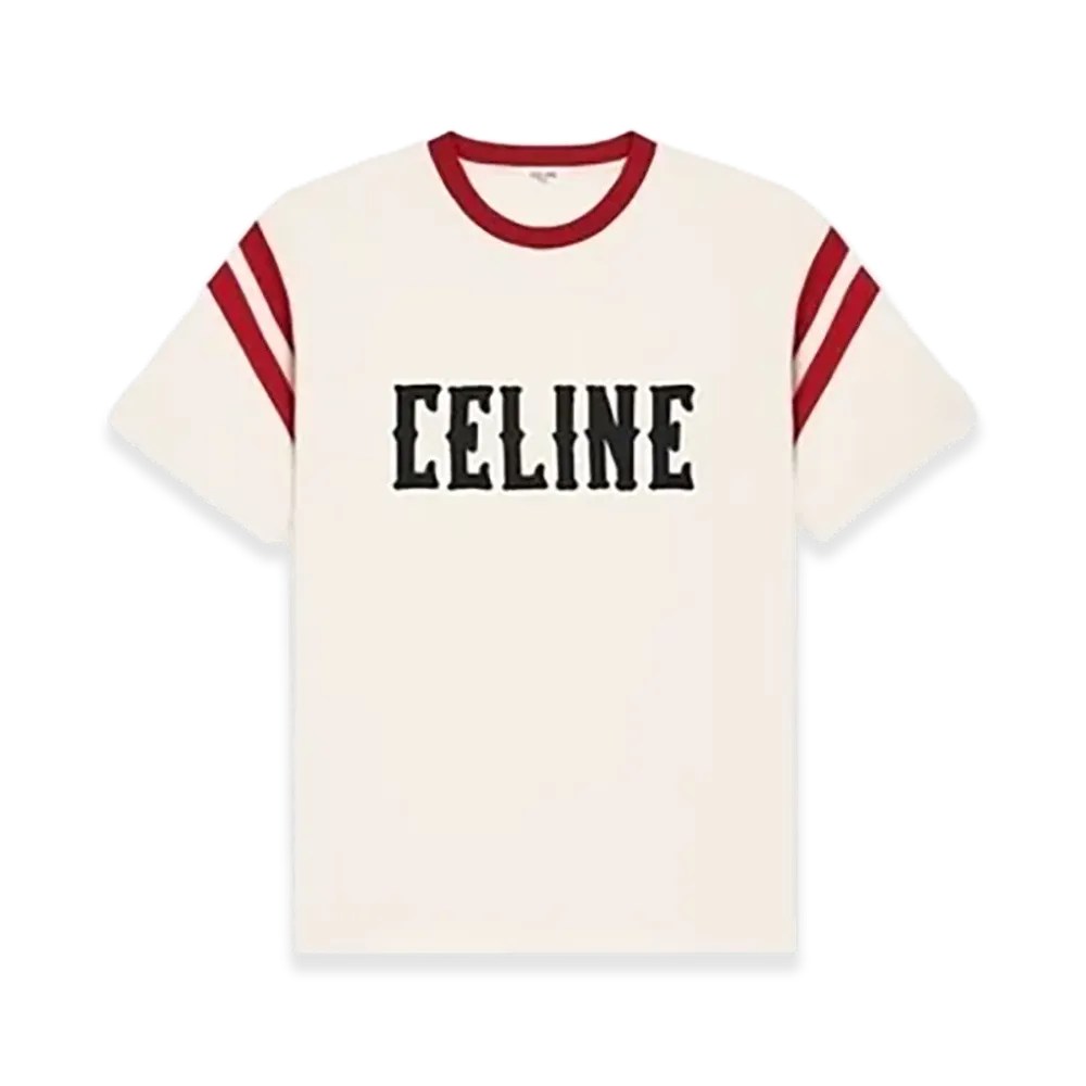 CELINE Ringer Logo Patch Crewneck S/S T-Shirt "White"