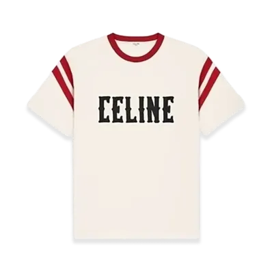 CELINE Ringer Logo Patch Crewneck S/S T-Shirt "White"