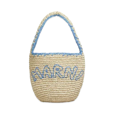 MARNI Nassa Small Hobo Bag "Natural/Light Blue"
