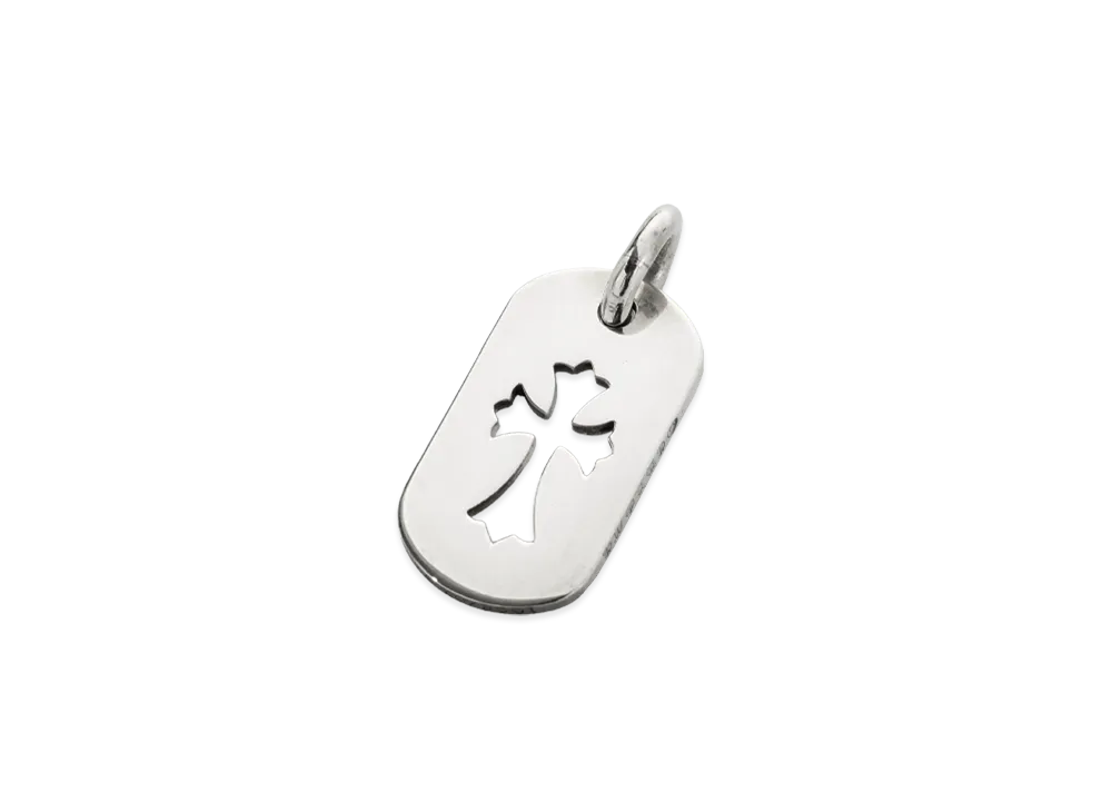 Chrome Hearts Dog Tag Small Cut Out Cross "Silver"