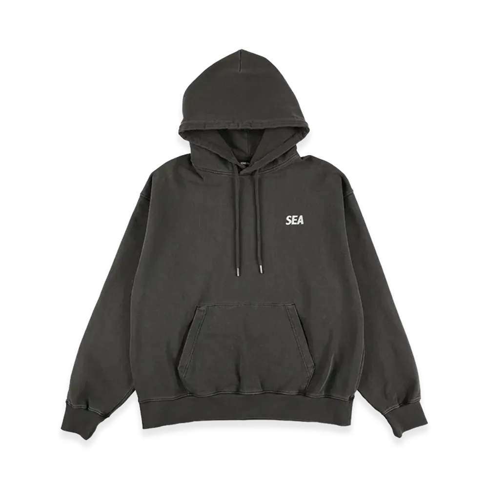 WIND AND SEA Palm Tree Pachwork Hooded Sweat Shirt "Black"