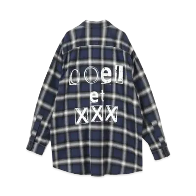 GOD SELECTION XXX x COEL Ombre Check Shirt "Blue"
