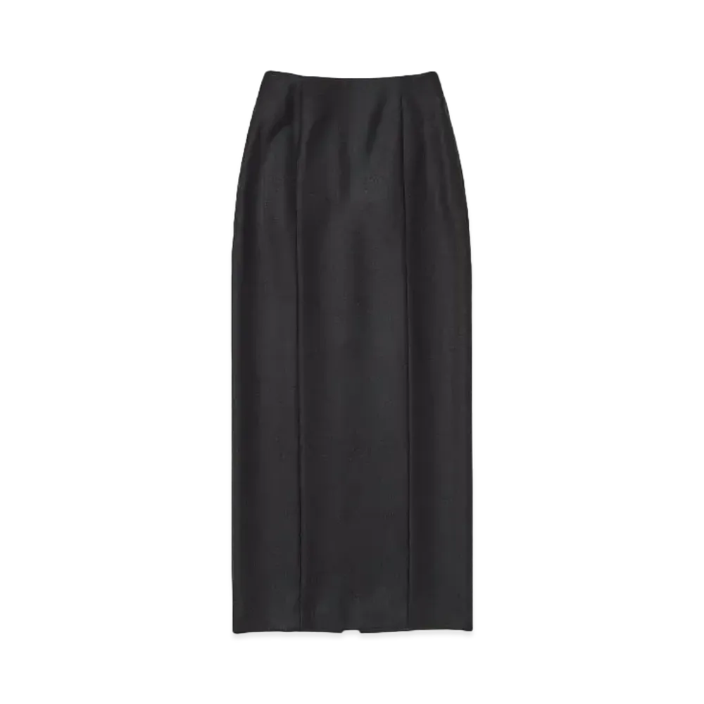 AURALEE Light Melton Skirt "Top Charcoal"