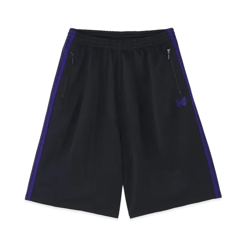 NEEDLES x LHP H.D.Track Pant Shorts - Poly Smooth "Black/Purple"