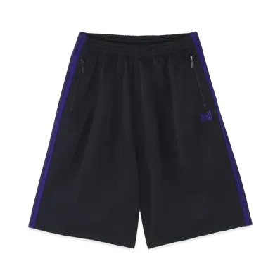 NEEDLES x LHP H.D.Track Pant Shorts - Poly Smooth "Black/Purple"