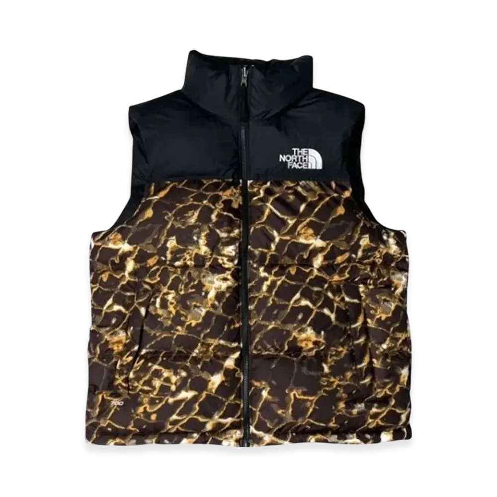 The North Face 1996 Retro Nuptse Vest "Coal Brown Water Distortion Print/TNF Black"