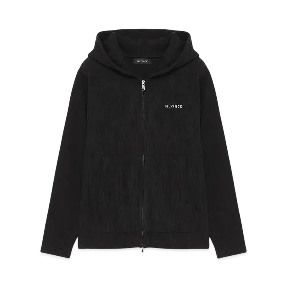 MLVINCE KNIT ZIP HOODY"BLACK"