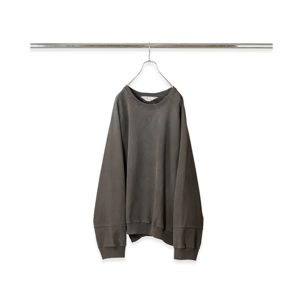 ANCELLM Fleece-Lined Sweat Shirt "Black"