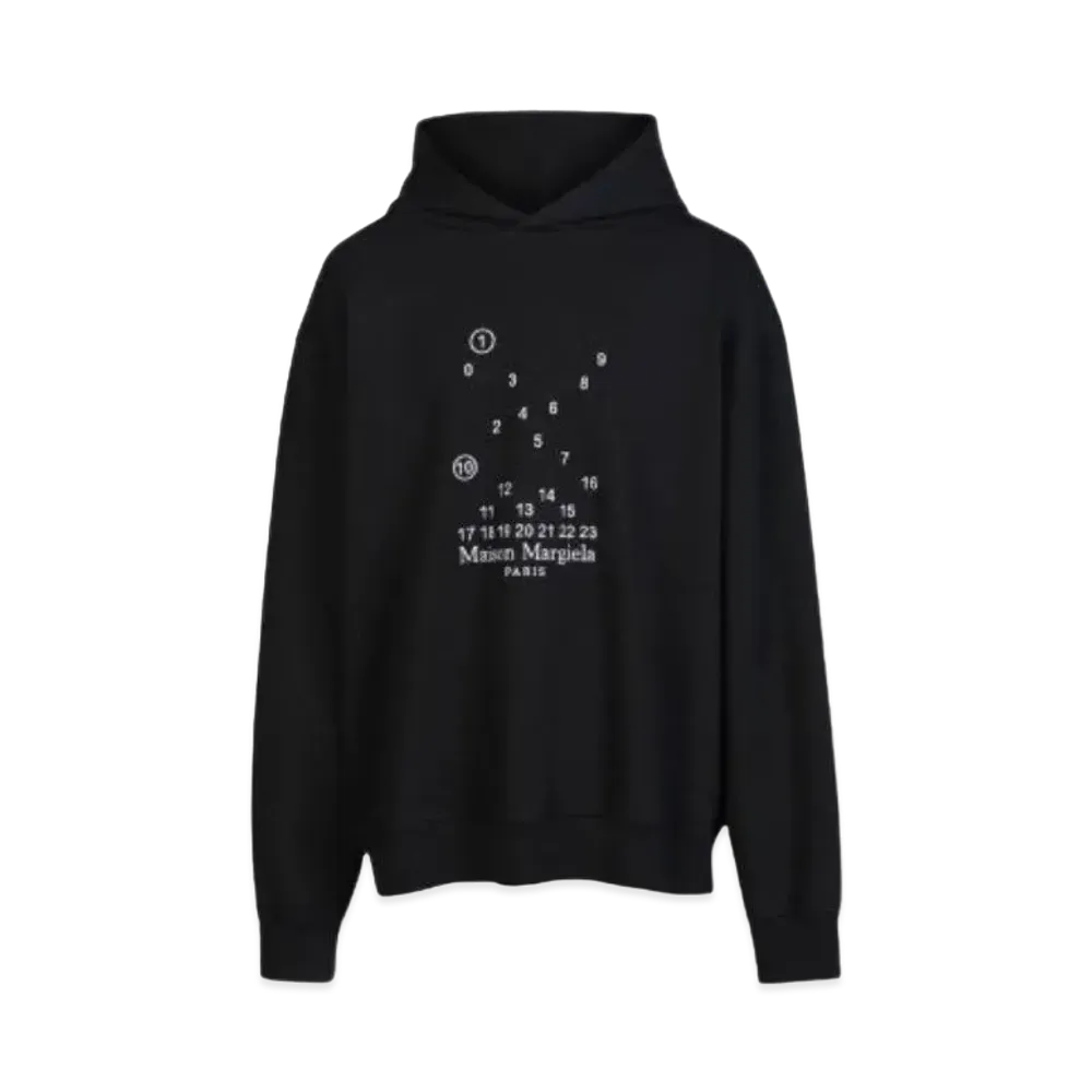Maison Margiela Logo Hooded Sweatshirt "Black"
