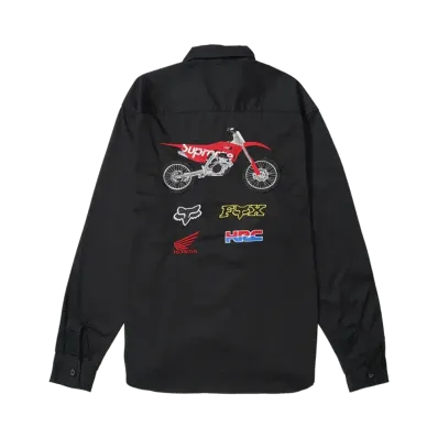 Supreme x Honda x Fox Racing Work Shirt "Black"