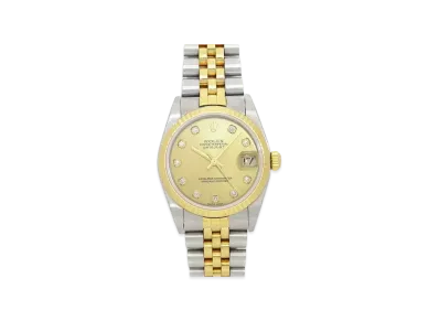ROLEX Datejust 10P Diamonds "Champagne/Stainless Steel/Yellow Gold"