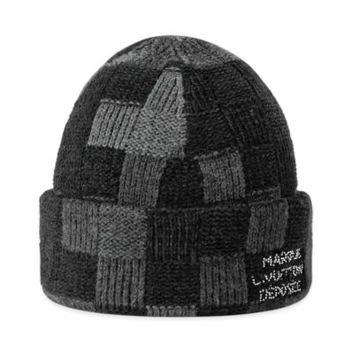 Louis Vuitton LV Crush Damoflage Beanie "Black Damoflage"