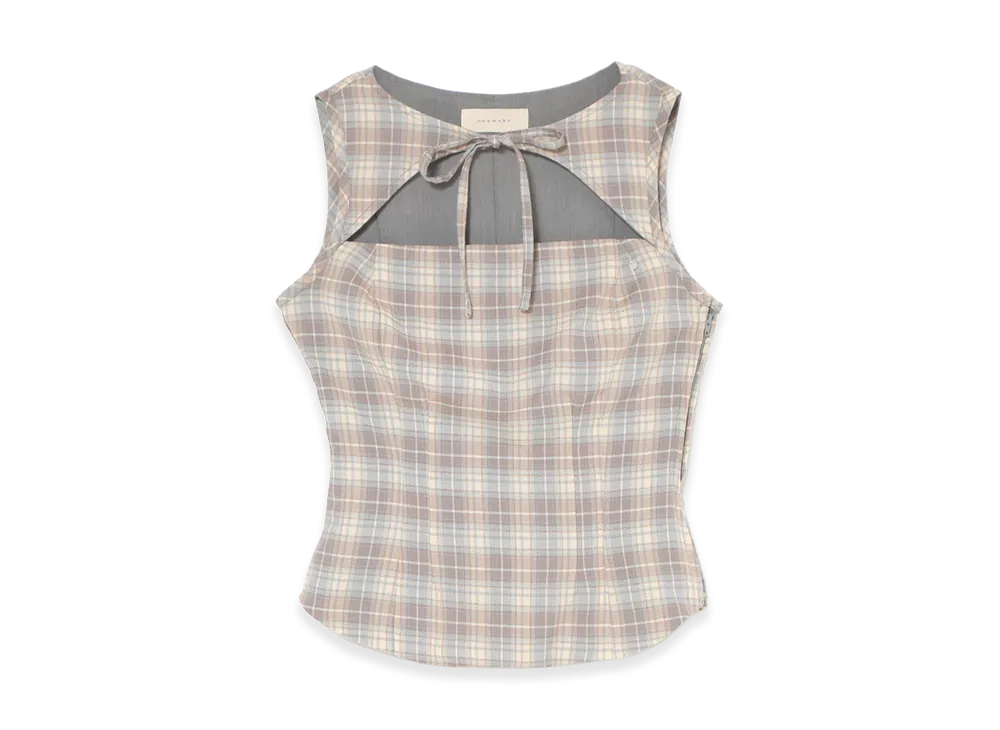 ANDMARY Women's Serra Ribbon Tops "Check"