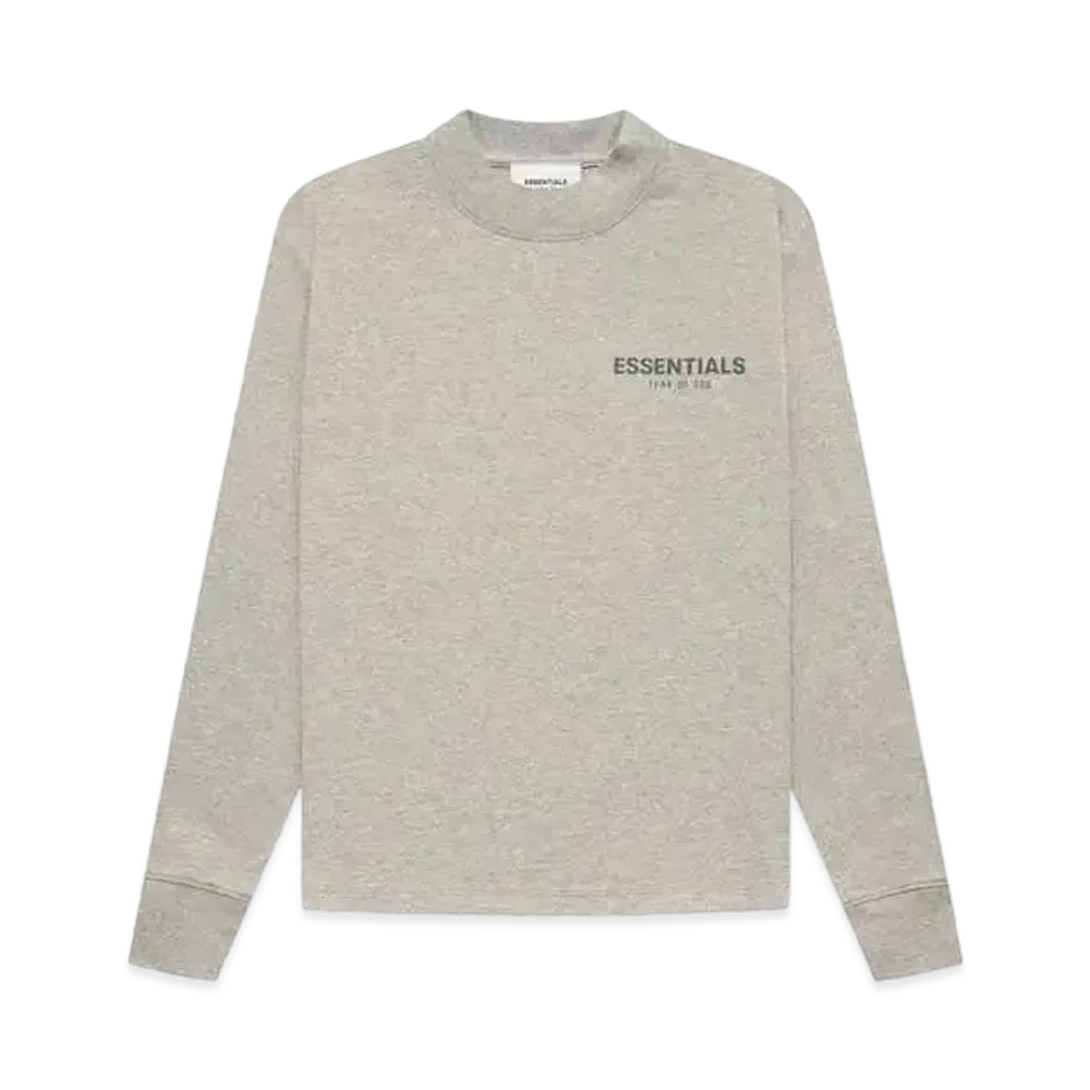 FEAR OF GOD ESSENTIALS KIDS LS TEE "Dark Heather Oatmeal"