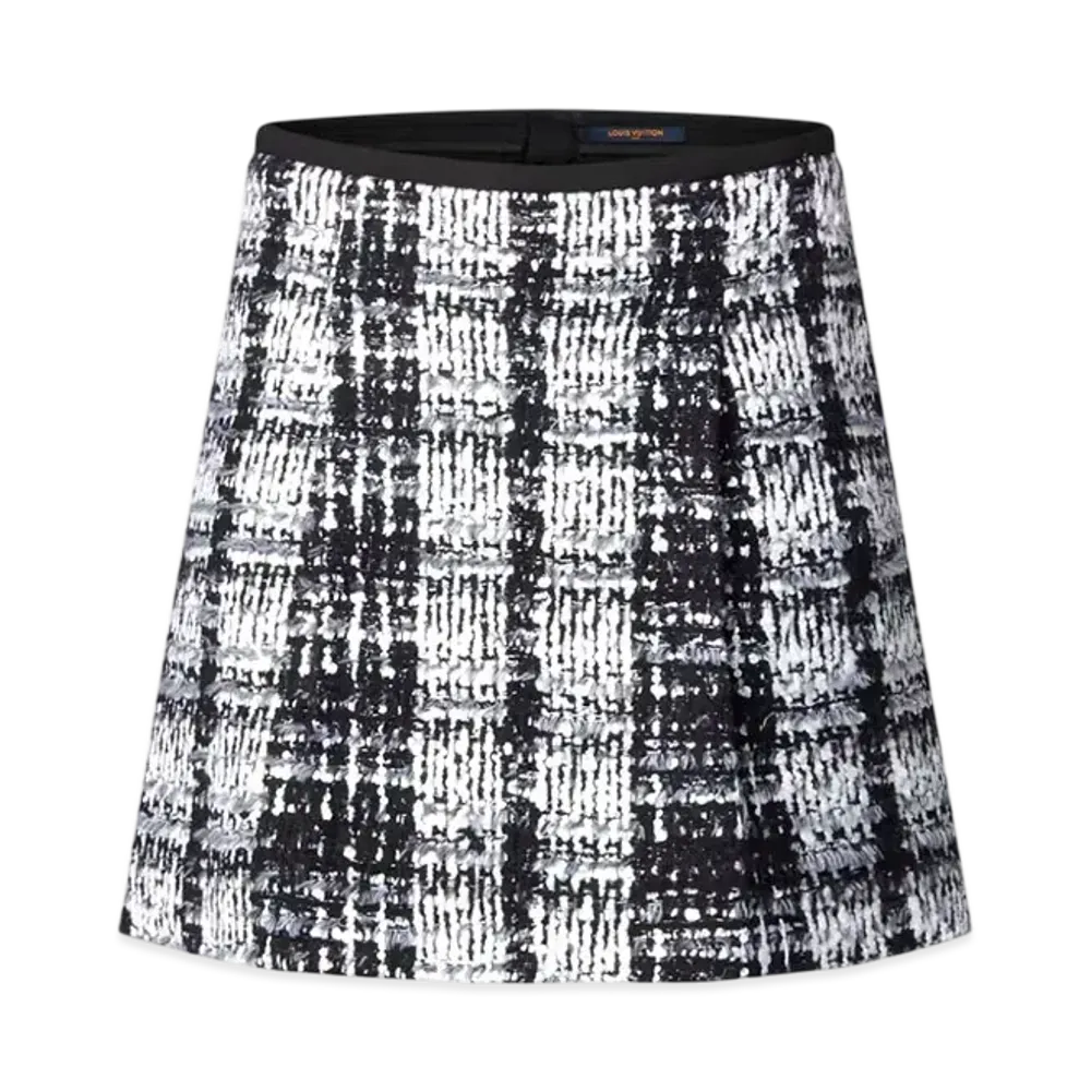 Louis Vuitton Graphic Tweed Mini Skirt "Noir/Blanc"