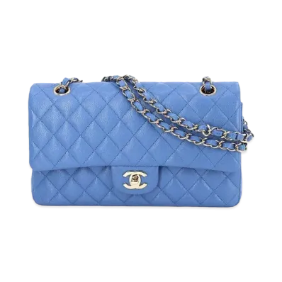 CHANEL Matelasse 25 Chain Shoulder Bag Caviar Skin Leather "Blue"
