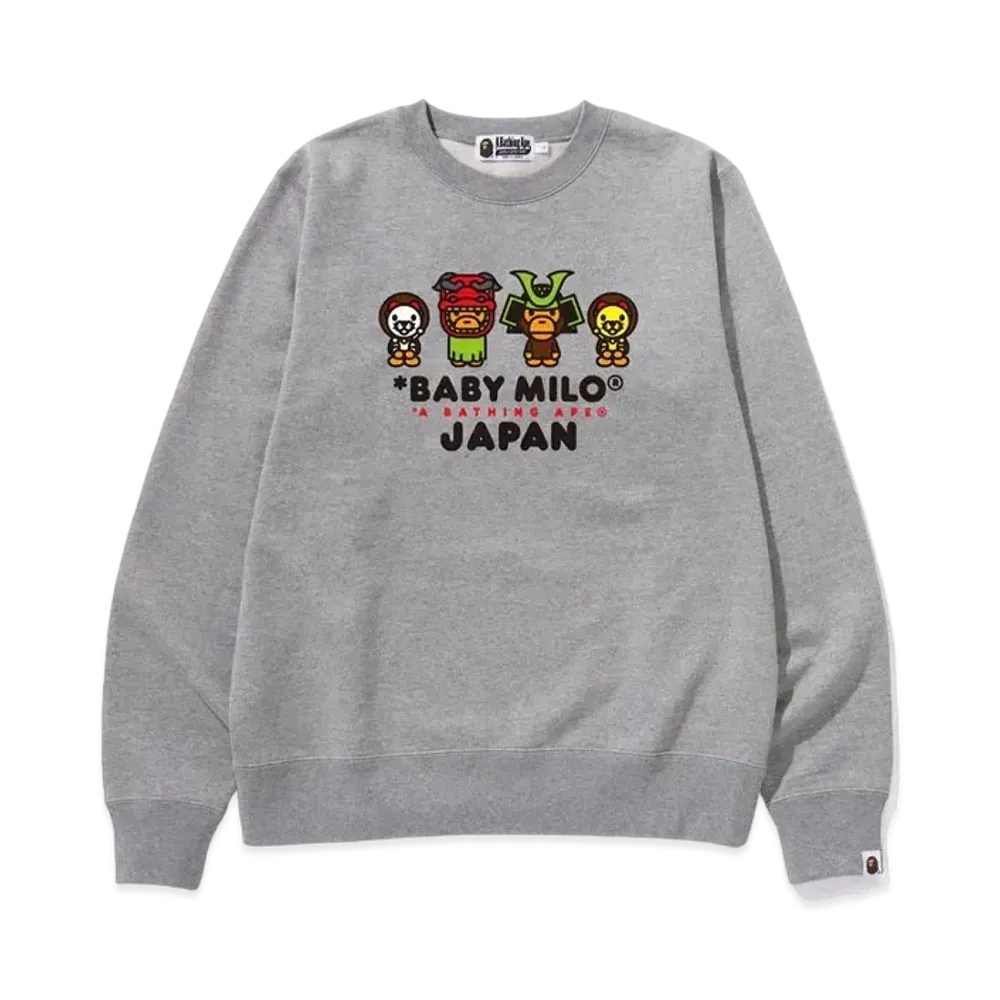 A BATHING APE Baby Milo Japan Crewneck "Gray"