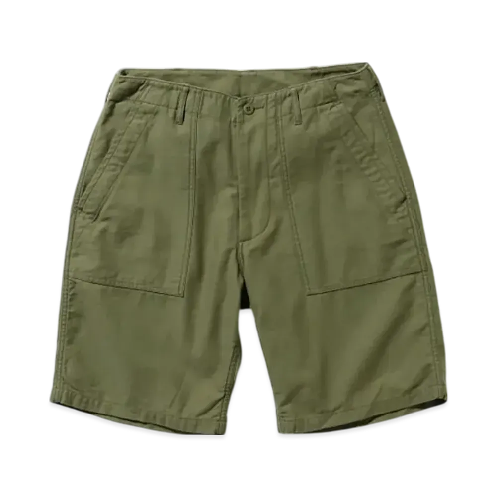 BEAMS MIL Utility Shorts Back Sateen "Olive"