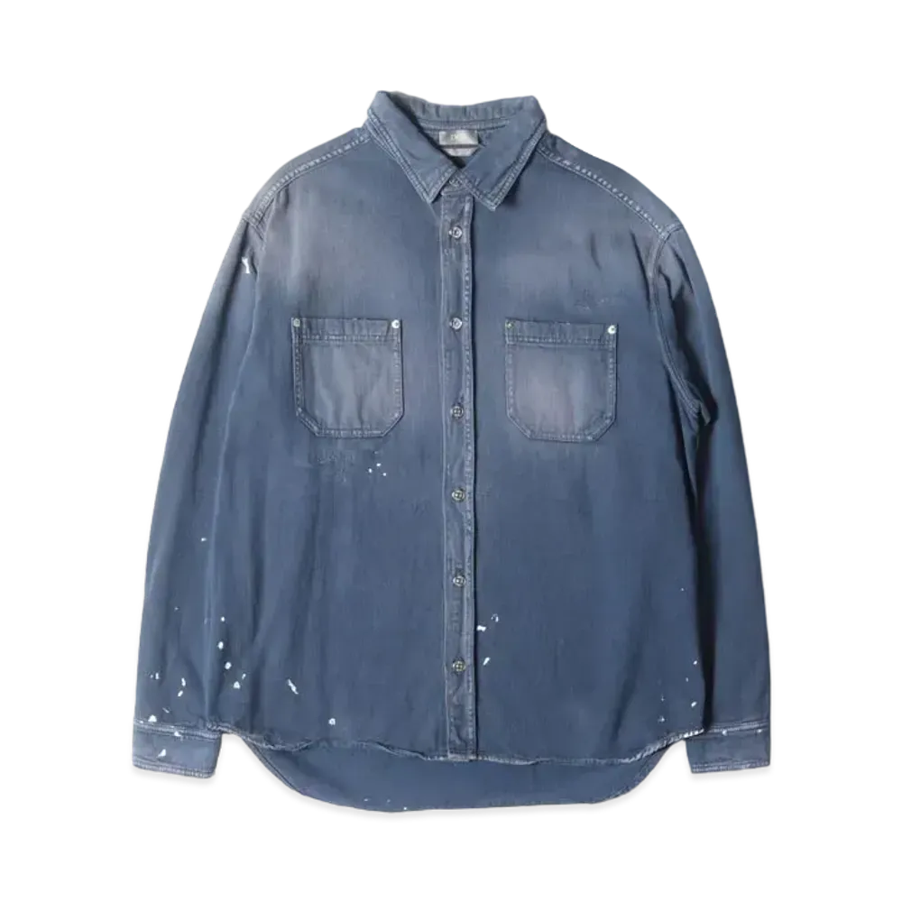 Dior x RAYMOND PETTIBON Mona Lisa Embroidery Denim Shirt "Indigo"