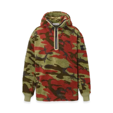 Stone Island 616E3 S.I. Heritage Camo Hooded Sweatshirt - 22FW "Military Green"