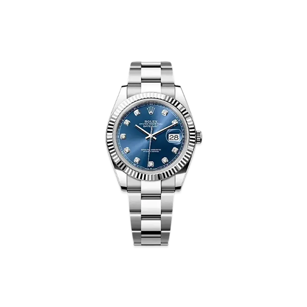 ROLEX Datejust 41 Oystersteel & White Gold "Blue"