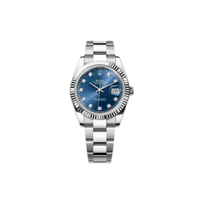 ROLEX Datejust 41 Oystersteel & White Gold "Blue"