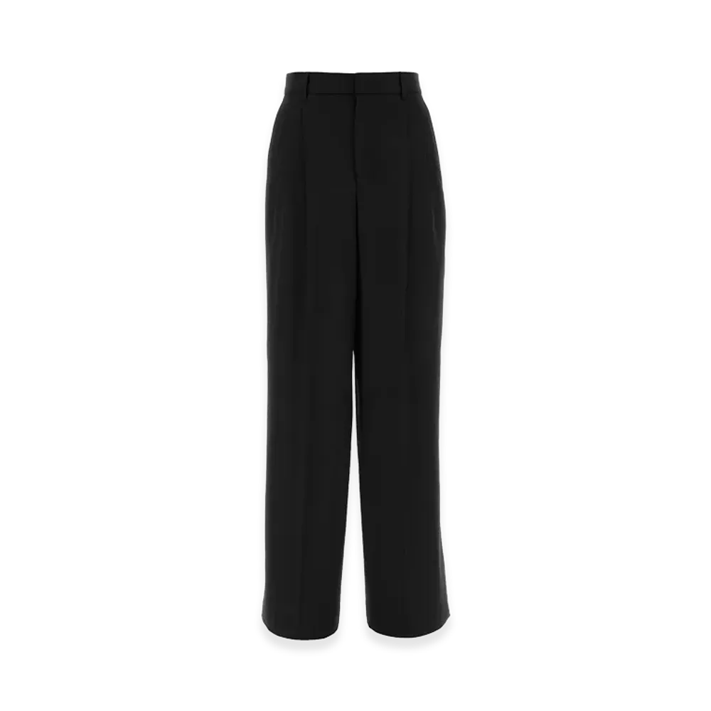 AMI PARIS Women's Wool Wide-Leg Pant "Black"