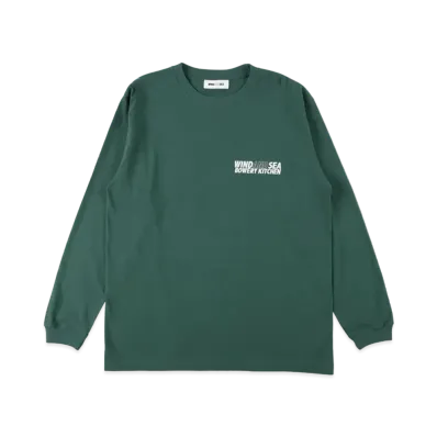 WIND AND SEA BOWERY KITCHEN X WDS L/S TEE (WDS) "Green"