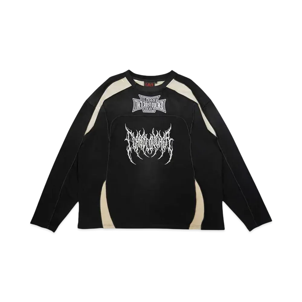 T.C.R BY TOUCHER T.C.R DARK RIDER WASHED SPLICED L/S TEE "BLACK"