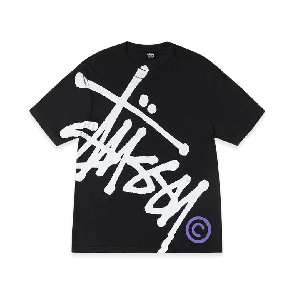 Stussy Big Basic Pigment Dyed Tee Black Purple "Black/Purple"
