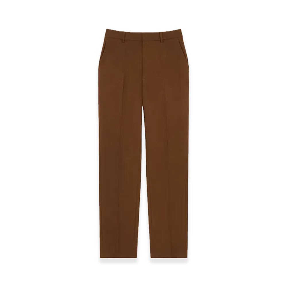 MM6 Maison Margiela Wool Felt Trousers "Brown"