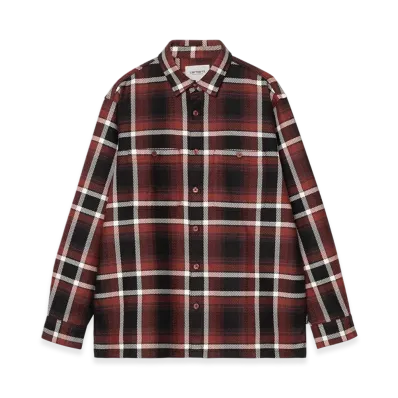 Carhartt WIP L/S Vaughn Shirt "Vaughn Check Dark Brick"