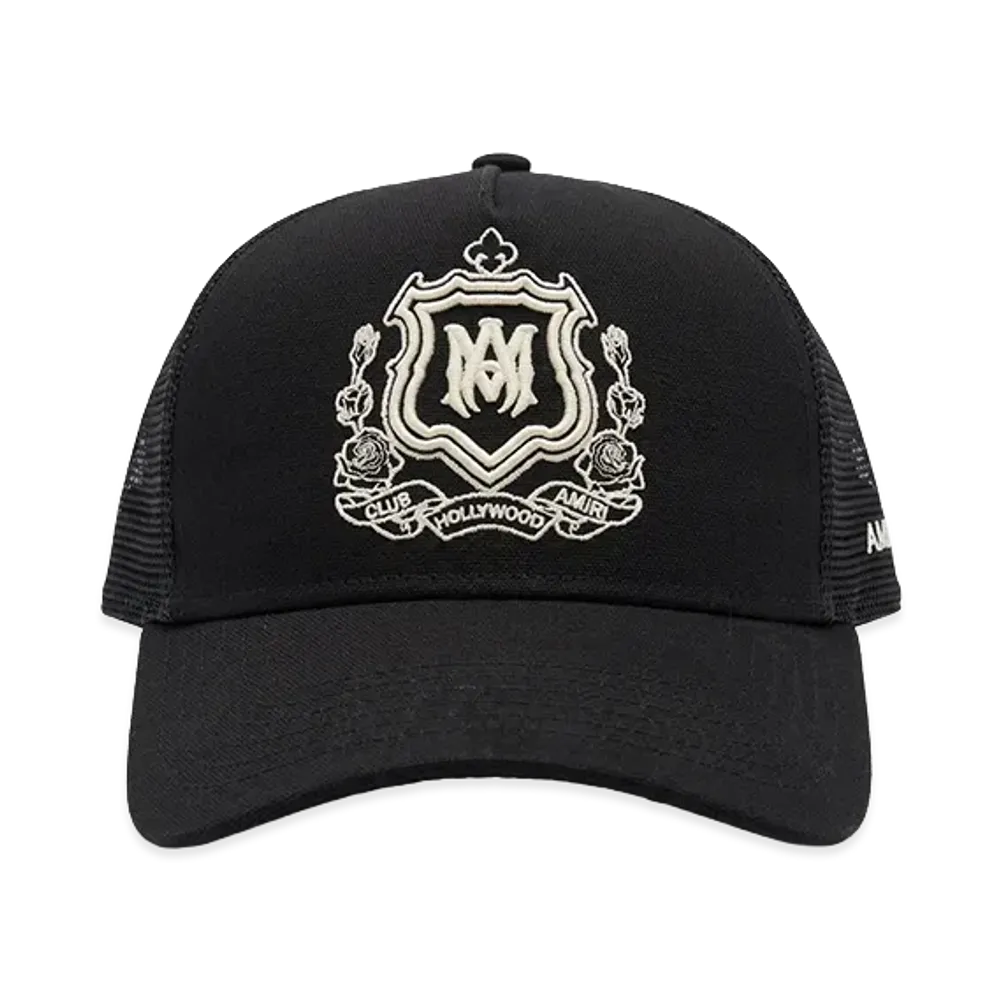 AMIRI MA Crest Trucker Hat "Black"