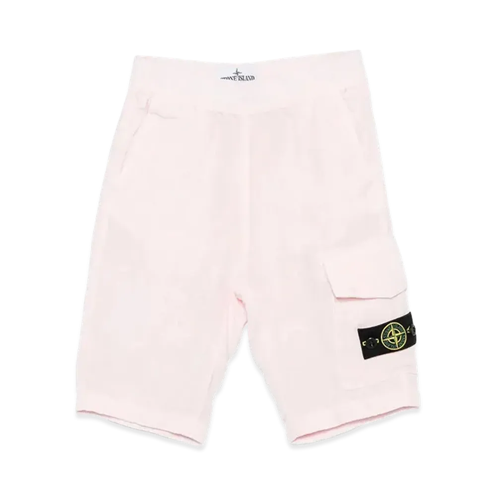 Stone Island Kids Bermuda Shorts with Logo "Nude/Neutrals"