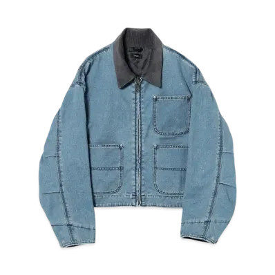BEAMS Faded Duck Short Blouson "UsedIndigo"