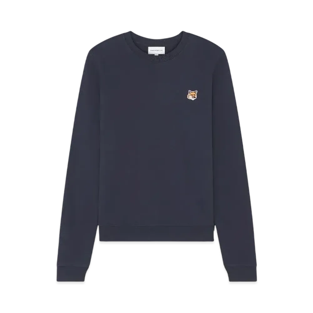 Maison Kitsune Women'S Fox Head Patch Regular Sweatshirt "Ink Blue"