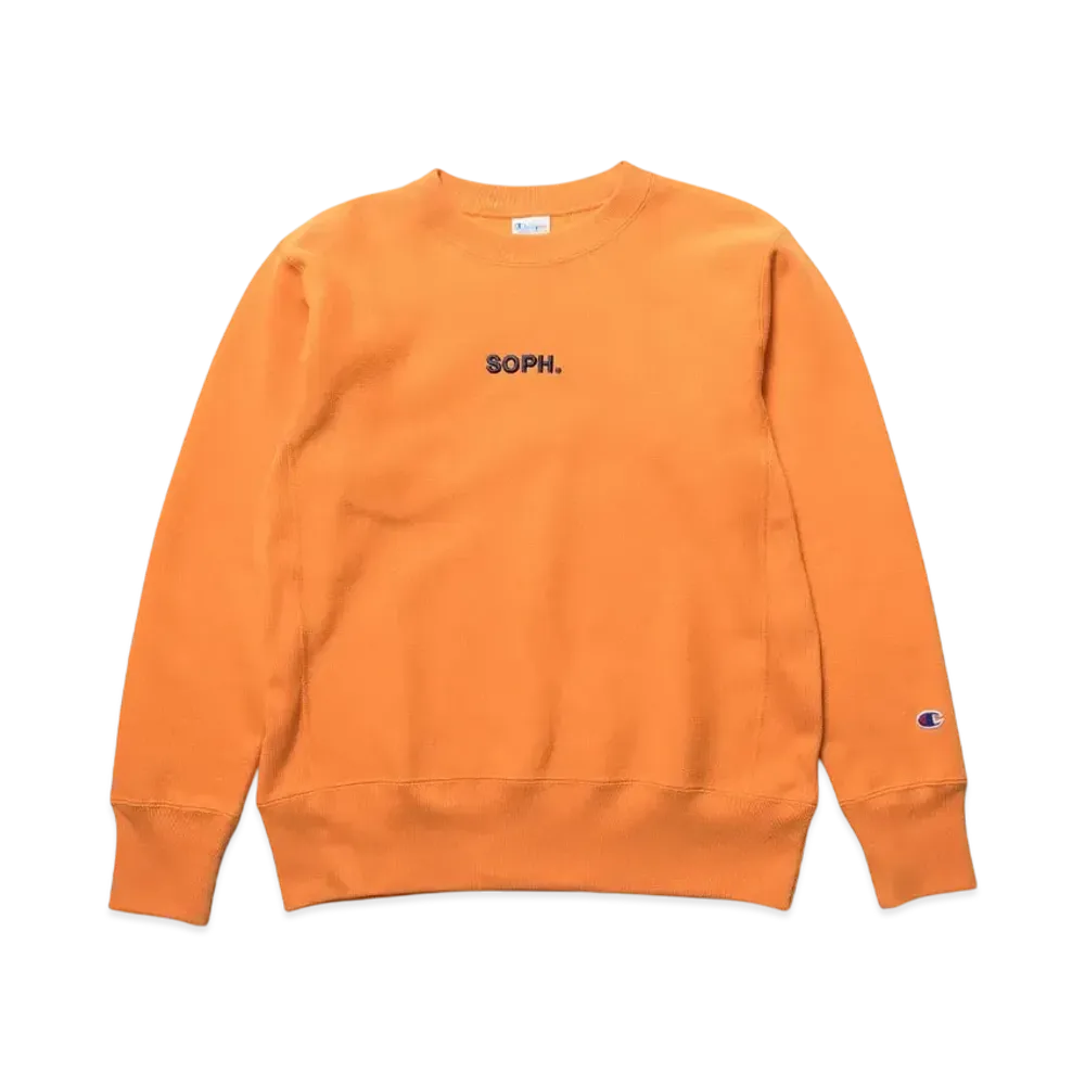 Champion x SOPH. Reverse Weave Crewneck Sweat "Orange"