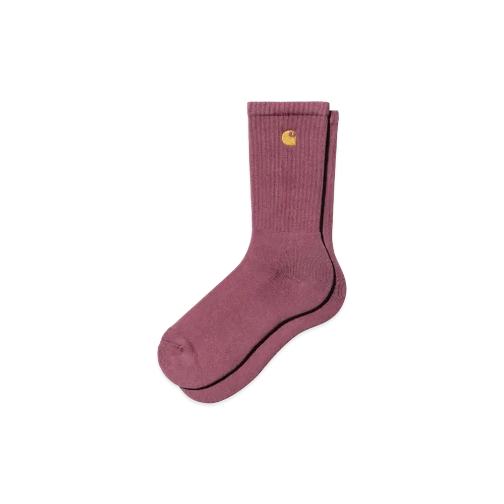 Carhartt Chase Socks "Dusty Fuchsia/Gold"