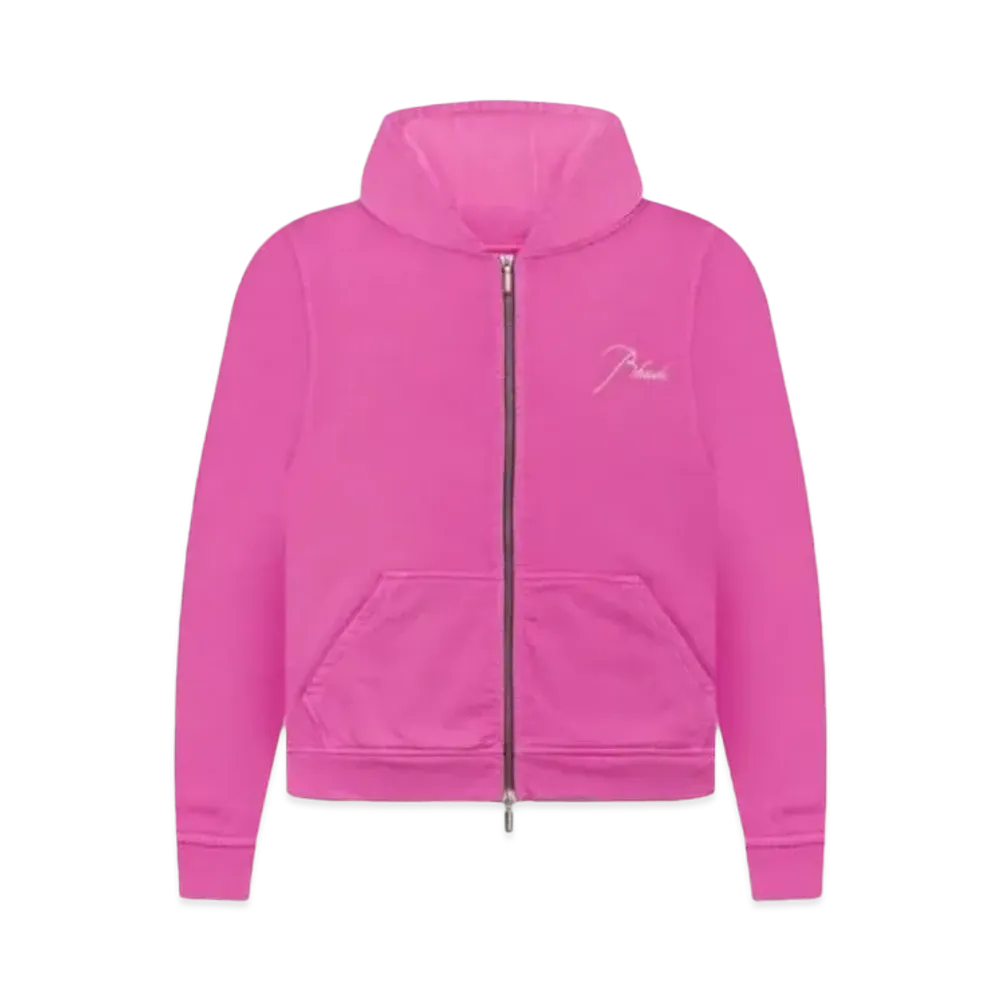 RHUDE Full Zip Hoodie "Pink"
