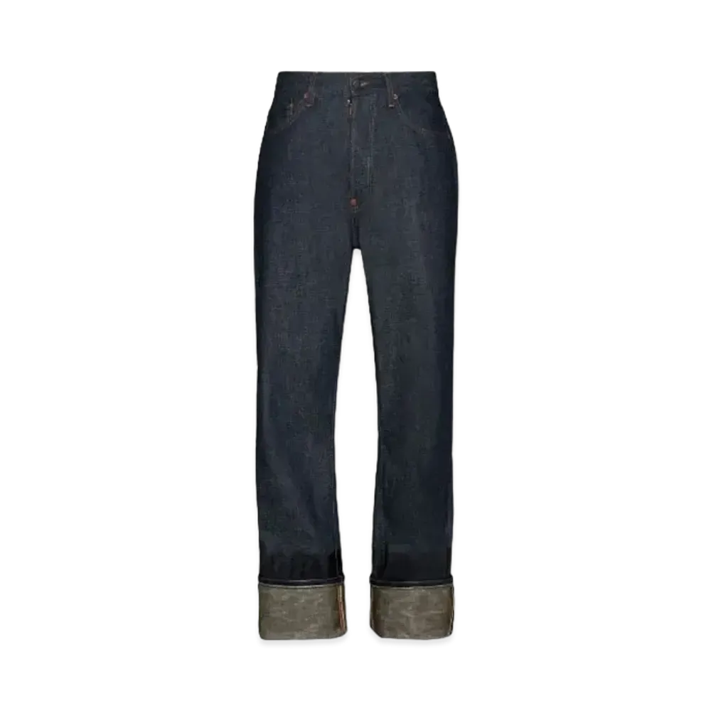 Maison Margiela Lacquered Turn Up Jeans "Navy"