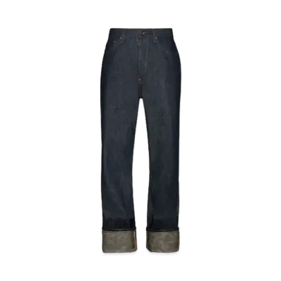 Maison Margiela Lacquered Turn Up Jeans "Navy"