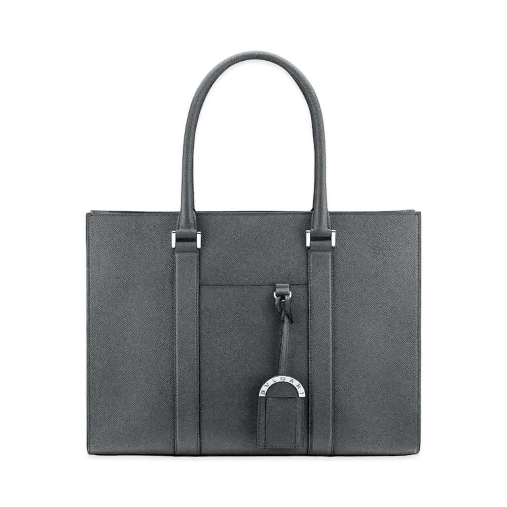 BVLGARI BVLGARI MAN Zip Tote "Grey"