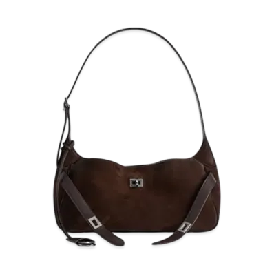 BALENCIAGA Bel Air Shoulder Bag Small "Brown"