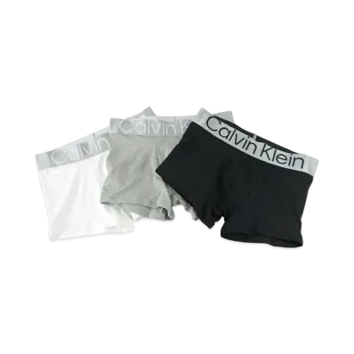 Calvin Klein 3 Pieces Cotton Stretch Boxer Shorts "Black/White/Grey Heather"