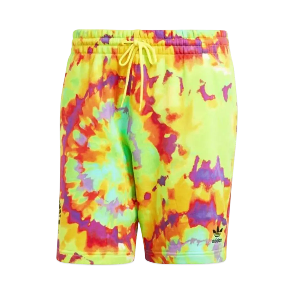 adidas Tie-Dye Shorts "Impact Yellow"