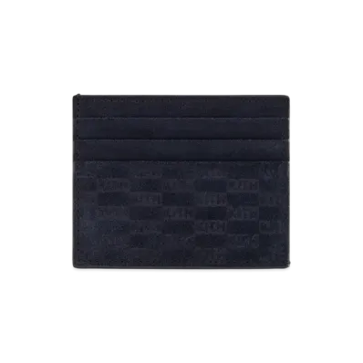 Kith Monogram Suede Card Holder "Ink"