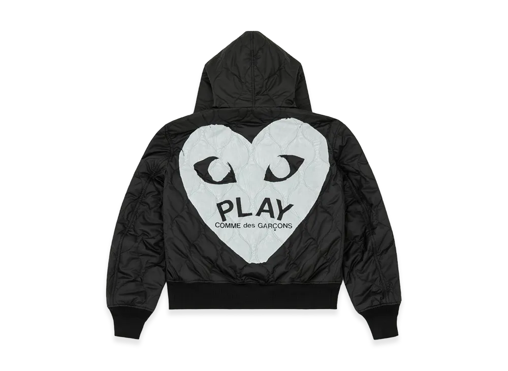 PLAY COMME des GARCONS Quilting Hoodie "Black"