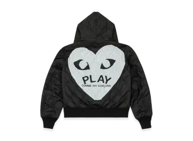 PLAY COMME des GARCONS Quilting Hoodie "Black"