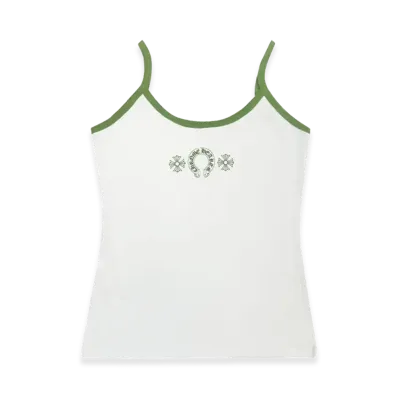Chrome Hearts Horseshoe Logo Tank Top "White/Green"
